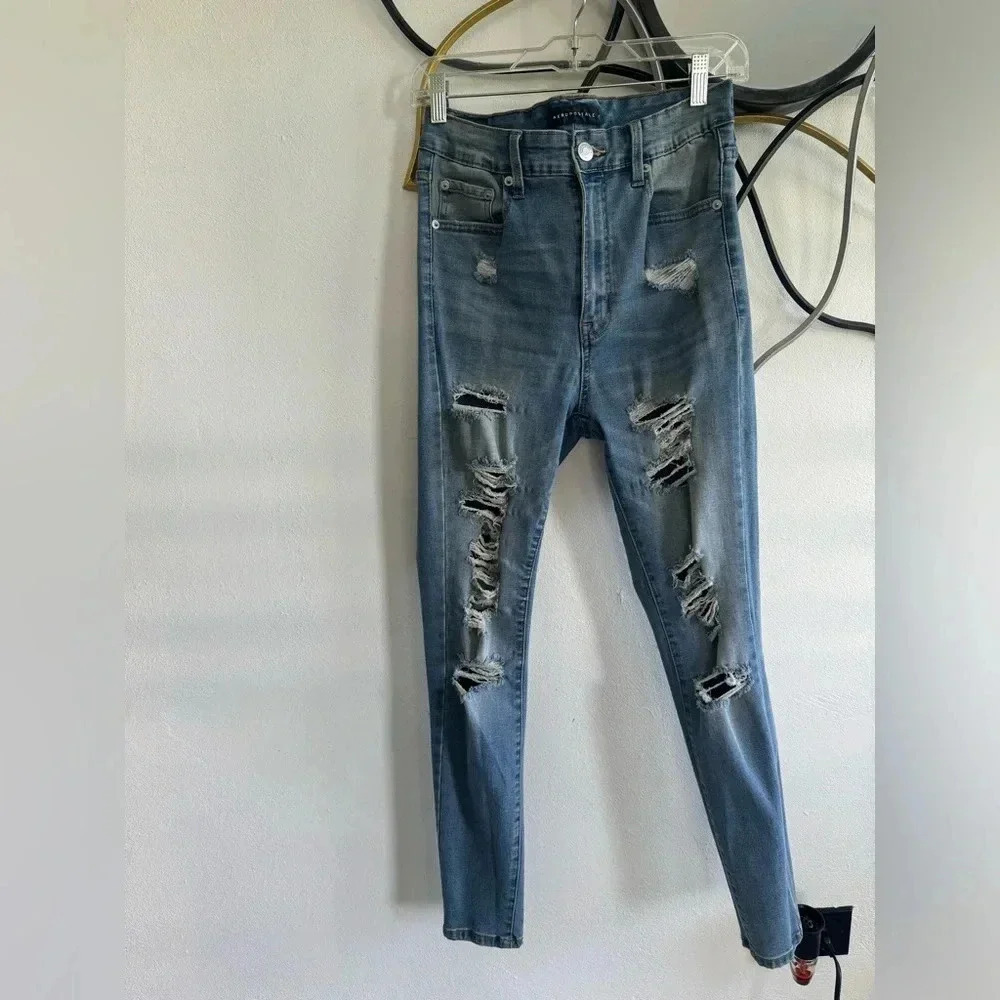 🔥 4 for $20 DEAL 🔥 Aéropostale Super High Rise Jegging Jeans - Size 10 Regular - Picture 2 of 13